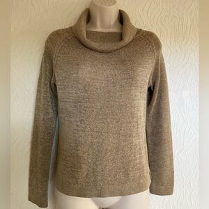 Josephine Chaus petite Light Brown Turtleneck(cowl ) knit Sweater size P.
